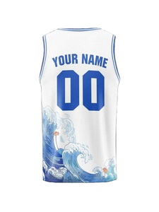 Maillot de basket-ball personnalisé avec logo, qualité supérieure, OEM, motif imprimé, 100% polyester pur, séchage rapide, best-seller - Product Image 3
