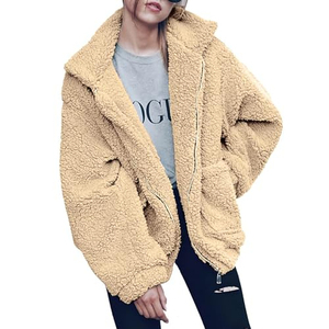 Veste à capuche zippée en polaire premium pour femme, vêtement d'extérieur chaud pour l'hiver, sweat-shirt à manches longues, coupe classique, manteau décontracté - Product Image 6