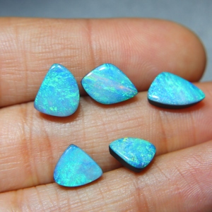 Ópalo Australiano Azul Fuego, Cabujón Doble, Ópalo Natural, Gema Suelta para Joyería, Venta al por Mayor - Product Image 1