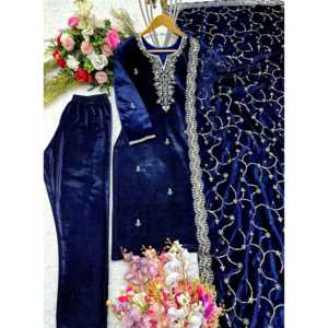 Salwar Kameez de Poliéster de Diseño, Hermoso Conjunto de Pantalón y Dupatta para Fiestas - Product Image 5