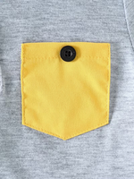 Boys Unisex Summer Casual Two-Piece Jersey Set White 4-15 Years Workouts Featuring Small Stand-up Collar Half-button Print