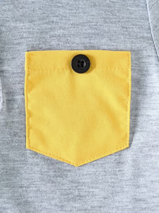 <b>Boys</b> Summer Casual Two-Piece Set Featuring Small Stand-<b>up</b> Collar Half-button Fashion Short-sleeve Jersey Print Top Stylish - Product Image 5