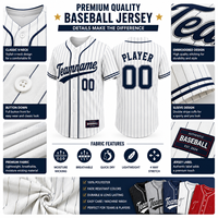 Jersey Baseball Retro Kustom Kancing Pendek Sublimasi Seragam Tim OEM ODM Produsen Berkinerja Tinggi 100% Poliester Anti-Bakteri