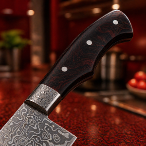 Handmade Chef <b>Knife</b> Damascus Steel Wood Handle 8-Inch Blade Ambidextrous Design Modern Style Extra <b>Sharp</b> 3.0mm Thickness - Product Image 2