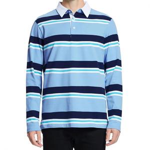 Polo de rugby unisexe à manches longues, logo brodé personnalisé, tissu en coton épais, parfait pour les vêtements d'équipe ou le streetwear, chemise de rugby - Product Image 1