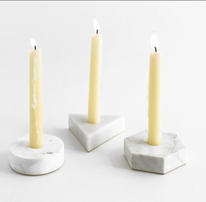 Marble <b>Candle</b> Stand Set Round Triangle Hexagon <b>Shape</b> Durable Quality Tealight Stand For Home & Decor Use - Product Image 1