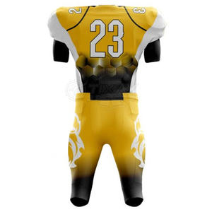 Uniforme de football américain de haute qualité 100% polyester, texture lisse, respirant, antibactérien, impression sublimée, nom d'équipe personnalisé - Product Image 5
