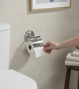 Black Wall Mounted <b>Toilet</b> <b>Paper</b> <b>Holder</b> with Shelf Metal Bathroom Tissue Roll Rack - Product Image 2