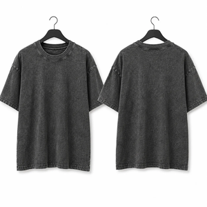เสื้อยืดโอเวอร์ไซส์สไตล์วินเทจแบบยูนิเซ็กซ์ ผ้าคอตตอนหนานุ่ม สตรีทแวร์ รับผลิตแบบ OEM ODM แบรนด์ส่วนตัว - Product Image 3
