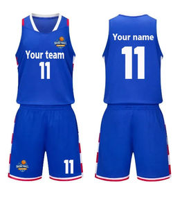 Ensemble d'uniformes de basketball imprimés respirants de haute qualité pour hommes, tailles plus grandes, maillot et short réversibles, tenue d'entraînement - Product Image 4