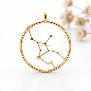 Pendentif Précision Vierge de Septembre, Pendentifs et Breloques Raffinés, Bijoux Astrologiques Inspirés de l'Énergie Intelligente - Product Image 1