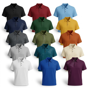 Vente en gros d'usine, chemise polo pour homme de haute qualité, tissu en coton respirant, coupe classique, couleur unie, chemises décontractées et professionnelles - Product Image 1