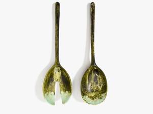 Cuillères à salade en résine polie miroir avec logo personnalisé, faites à la main, jetables, pour la maison, l'hôtel, les fêtes en Inde - Product Image 2