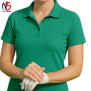 Camiseta de Manga Corta para Mujer de Primera Calidad, Transpirable, 100% Algodón, Antiarrugas, de Secado Rápido, Corte Regular, Color Sólido, NURAK - Product Image 3
