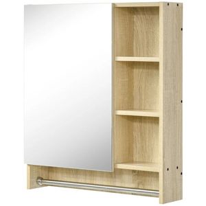 Armadietto a Specchio da Bagno a Parete con 3 Ripiani per Stoccaggio - Product Image 2