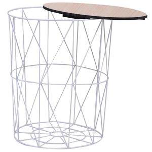 Tavolino da caffè bianco da 18,5 pollici - Product Image 3