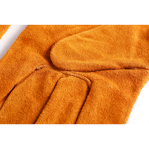 Leather Gloves Wrist Length Striped Cotton Lining Breathable Outdoor Safety Gloves Spring Autumn Daily Use - Product Image 2