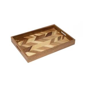 Bandeja Rectangular de Madera Hecha a Mano para Servir, para el Hogar, Cocina, Mesa de Comedor, Mesa de Centro, Restaurante, Cafetería, Hotel, Oficina, Desayuno - Product Image 1