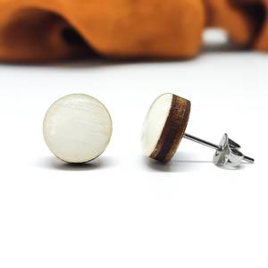 Round <b>Resin</b> Stud Earrings White Circular Shape <b>Craft</b> Jewelry Accessory High Quality Round <b>Resin</b> <b>Craft</b> Gift - Product Image 4