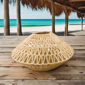 โคมไฟป่านรูปทรงข้าวหลามตัดที่เป็นมิตรกับสิ่งแวดล้อมสำหรับร้านอาหาร โรงแรม และรีสอร์ท - Product Image 1