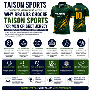 Men <b>Cricket</b> Jersey 160 GSM Polyester Polo <b>Shirt</b> Custom Sublimation Print Breathable Team Uniform Short Sleeve Sportswear - Product Image 5