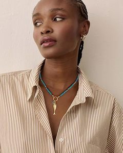 Collier long en résine turquoise avec pendentifs cœur, style bohème, coquillages de plage, étanche, pour femme - Product Image 3