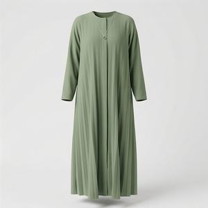 Traje plisado Abaya para damas, nuevo diseño, color personalizado para damas, ropa islámica modesta al por mayor, artículo de moda de alta calidad. - Product Image 1