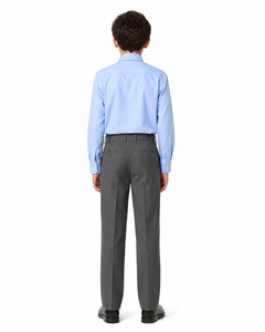 Conjunto de uniforme escolar formal para niños, camisa azul claro y pantalones grises, conjunto de uniforme escolar premium, camisa formal para niños. - Product Image 3