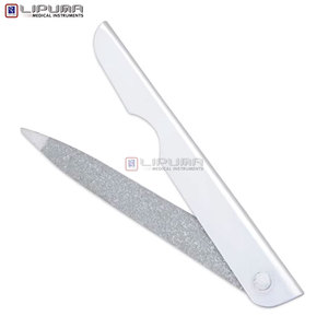 Lime à pieds personnalisée avec logo, éliminateur de callosités pour pédicure, tête de ponçage en acier inoxydable, lime à ongles et pieds simple face réutilisable pour les ongles - Product Image 6