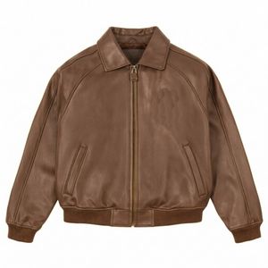 Winter Men's Leather <b>Jacket</b> Casual Hip-hop Design Style High Quality Flying <b>Jacket</b> Wholesale Customization - Product Image 3