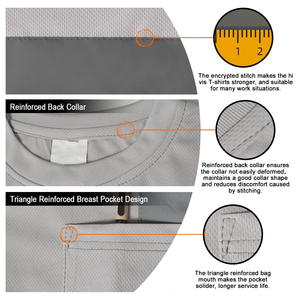 Camiseta de Seguridad de Alta Visibilidad para Hombre, Tela de Poliéster, Logotipo Impreso Personalizado, Luz LED Intermitente, Servicio OEM/ODM, Camisetas Altamente Reflectantes - Product Image 3
