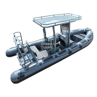Bateau pneumatique rigide à double coque en aluminium RHIB660 de 22 pieds, certifié CE, en Hypalon PVC Orca, pour usage familial