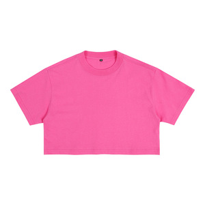 Bangladesh China Factory Price Women's Cropped Eco Friendly Cotton Slim Fit Crew Neck Short Sleeve Street <b>Top</b> Wholesale T Shirt - Product Image 6