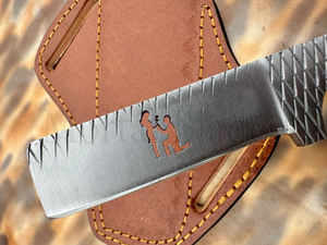 Cuchillo de 8 pulgadas hecho a mano para herrador, de acero con espiga completa y mango de resina, espiga recta, para exteriores, caza, camping, venta al por mayor - Product Image 5