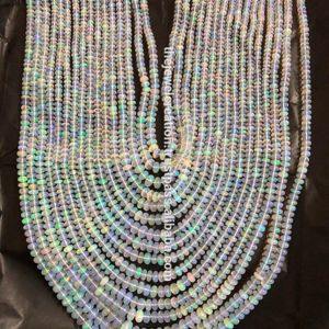 8mm 10mm 12mm Natural White Ethiopian Welo <b>Opal</b> Stone Smooth Gemstone Beads <b>Necklace</b> Best Factory Price Online Bulk Supplier - Product Image 3