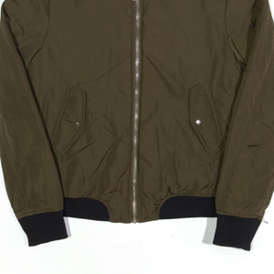 Chaqueta Bomber Verde Oliva para Hombre, Ligera, de Nailon, con Cierre, Cuello Acanalado, Ropa Exterior Informal - Product Image 6