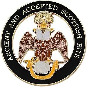 เครื่องประดับเมสันระดับ 33 ของพิธีกรรมสก็อตแลนด์ - ปีกยกขึ้น - เครื่องประดับคอเมสัน งานฝีมือเมสัน ปีกยกขึ้น เครื่องประดับฟรีเมสัน - Product Image 6