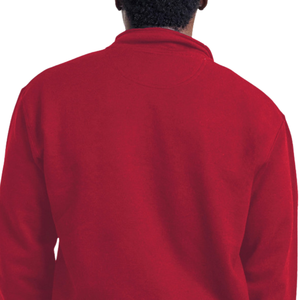 เสื้อสเวตเชิ้ตผู้ใหญ่แบบซิป 1/4 สีแดงเชอร์รี่อ่อน ผ้าฟลีซเนื้อนุ่ม เสื้อพูลโอเวอร์แขนยาวแบบมีซิป คอวี  สำหรับใส่ลำลอง อุ่นสบาย รับผลิตตามสั่ง ขายส่ง - Product Image 5