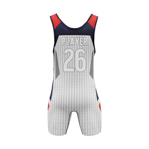 OEM ODM American Team <b>Wrestling</b> <b>Singlet</b> One Piece Uniform Sublimation Printed Stretchable Breathable 100% Polyester <b>Singlet</b> - Product Image 3