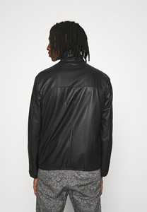 Veste en cuir véritable réversible coupe-vent pour homme, style streetwear hiver, avec fermeture éclair - Vente en gros populaire - Product Image 2
