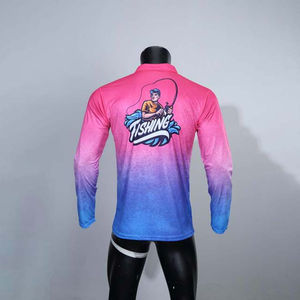 เสื้อตกปลาแขนยาวผู้ชายแบบขายส่ง ออกแบบเองได้ ป้องกันรังสียูวี แห้งเร็ว พิมพ์ลายแบบซับลิเมชั่น เสื้อโปโลตกปลา - Product Image 3