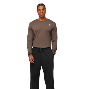 Camiseta de Manga Larga para Hombre, Corte Regular, Color Marrón, Suave, Transpirable, para Gimnasio, Entrenamiento, Deporte, Ropa Deportiva Informal - Product Image 4