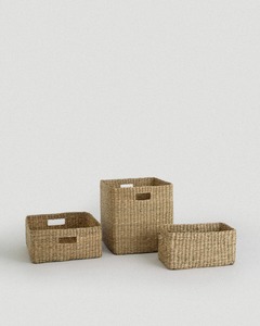 Set of 3 rustic seagrass <b>baskets</b> Handmade Storage <b>Basket</b> Wholesale eco-friendly Made in Viet Nam - Product Image 1
