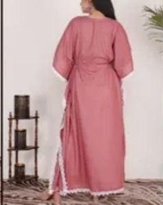 Best Kaftan Handmade kaftan Dress Batwing Wide Sleeve V Neck Polyester Regular Fit Casual Evening Party <b>Flared</b> Sleep Wear - Product Image 6