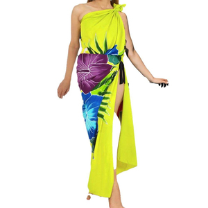 Falda natural con estampado liso, falda de playa, falda de temporada de otoño, estilo casual, pareo de playa, ropa de playa de verano, bikini koreansleeved - Product Image 2