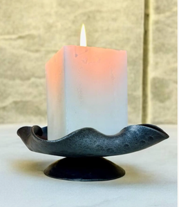 <b>Top</b> Selling Oval Design Metal Candle stand Holder High Quality Handmade Eco-Friendly Black Home Hotel Party Decoration - Product Image 2