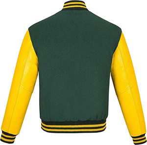 แจ็คเก็ตวาร์ซิตี้สีเขียวเหลืองแบบกำหนดเอง OEM ขายส่ง Oakland Athletics แสดงจิตวิญญาณของทีมของคุณอย่างมีสไตล์ แจ็คเก็ตเบสบอลแฟชั่น - Product Image 1