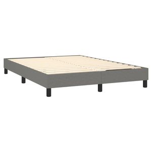 Cadre de lit en contreplaqué polyester gris foncé, capitonné, taille double, en bois d'ingénierie - Product Image 4