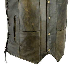 Chaleco de Cuero Casual para Hombre, el Más Vendido del Fabricante Profesional, Impermeable, Cortavientos, Transpirable, Cuello en V, Logotipo Personalizado, Otoño - Product Image 5