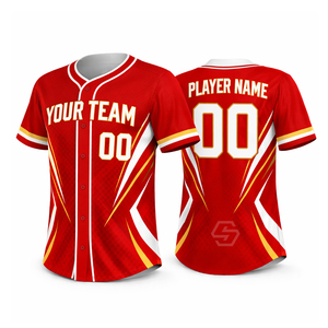 Maillots de baseball personnalisés avec logo, en polyester, à séchage rapide, pour hommes, vente en gros, vêtements d'équipe, maillots de baseball sportifs - Product Image 1